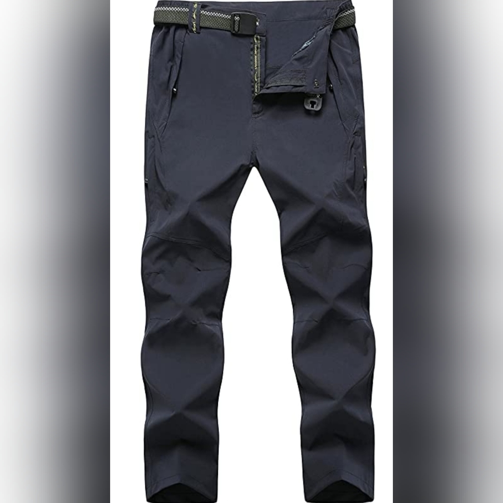 TBY Travels together with you blue tech performance fabric pants belt size: XXL.